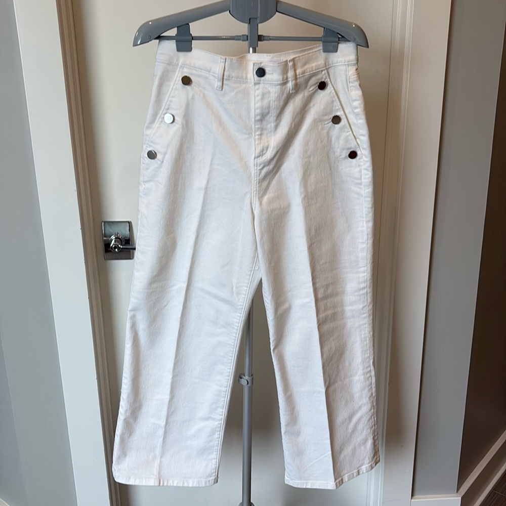 Loft size women’s size 10 white denim jeans